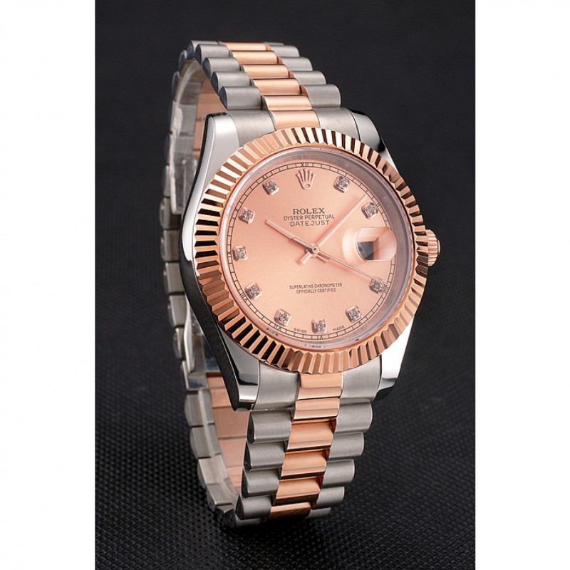 rose gold two tone rolex